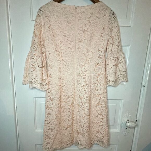 Vince Camuto Lace Sleeve Dress w/ Concealed Back Zipper - Picture 5 of 11